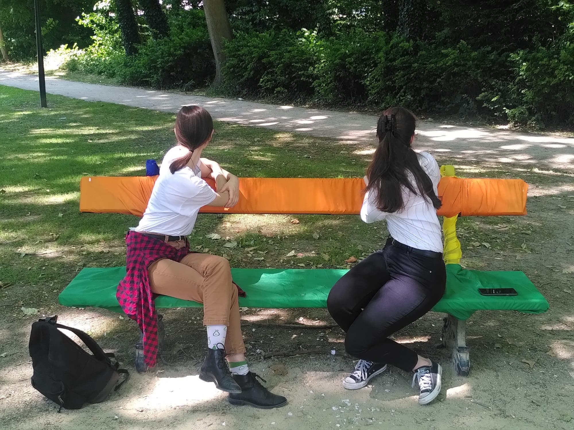 Natte billen in het park