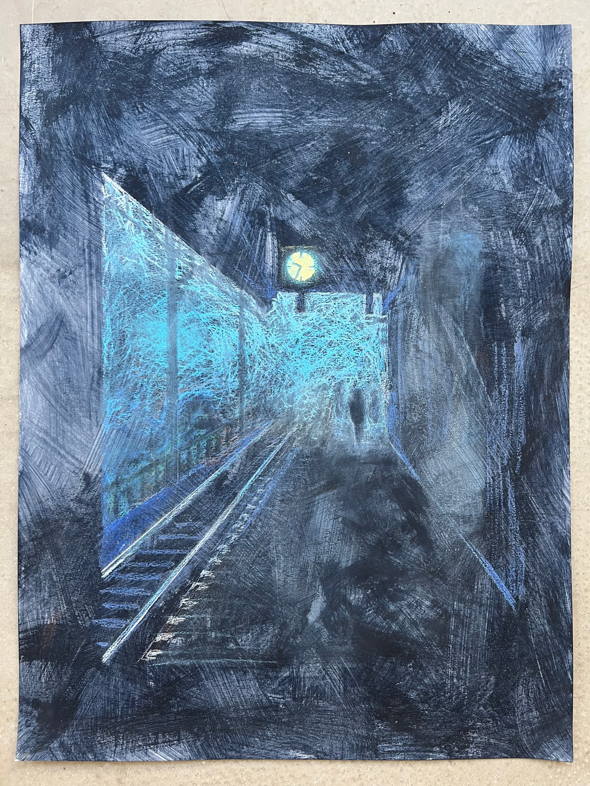 Where time remains blue - Pencil, 2017